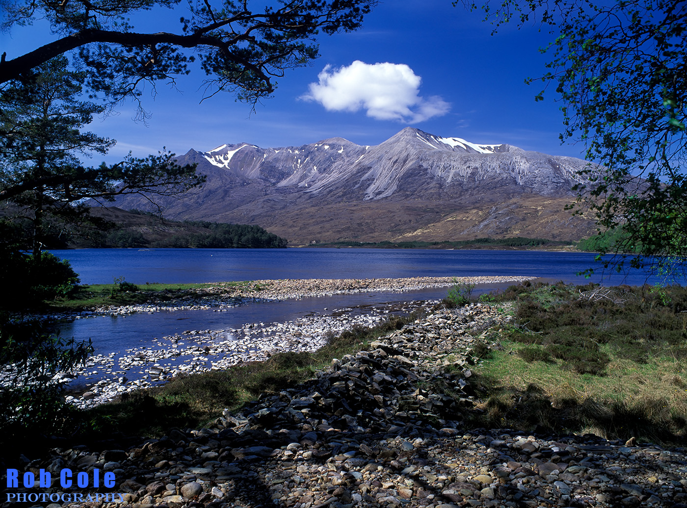 A view across Loch Clair from close to Coulin Lodge in Torridon