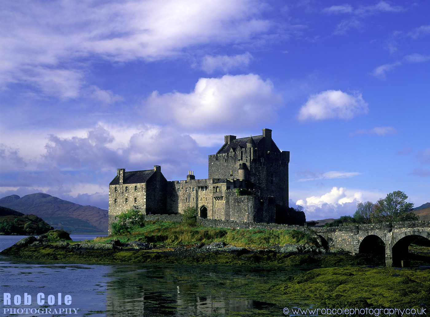 Eilean Donan Castle shortly after a spring shower
