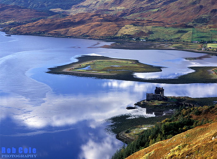 A view of Loch Duich from the hillside above Eilean Donan castle