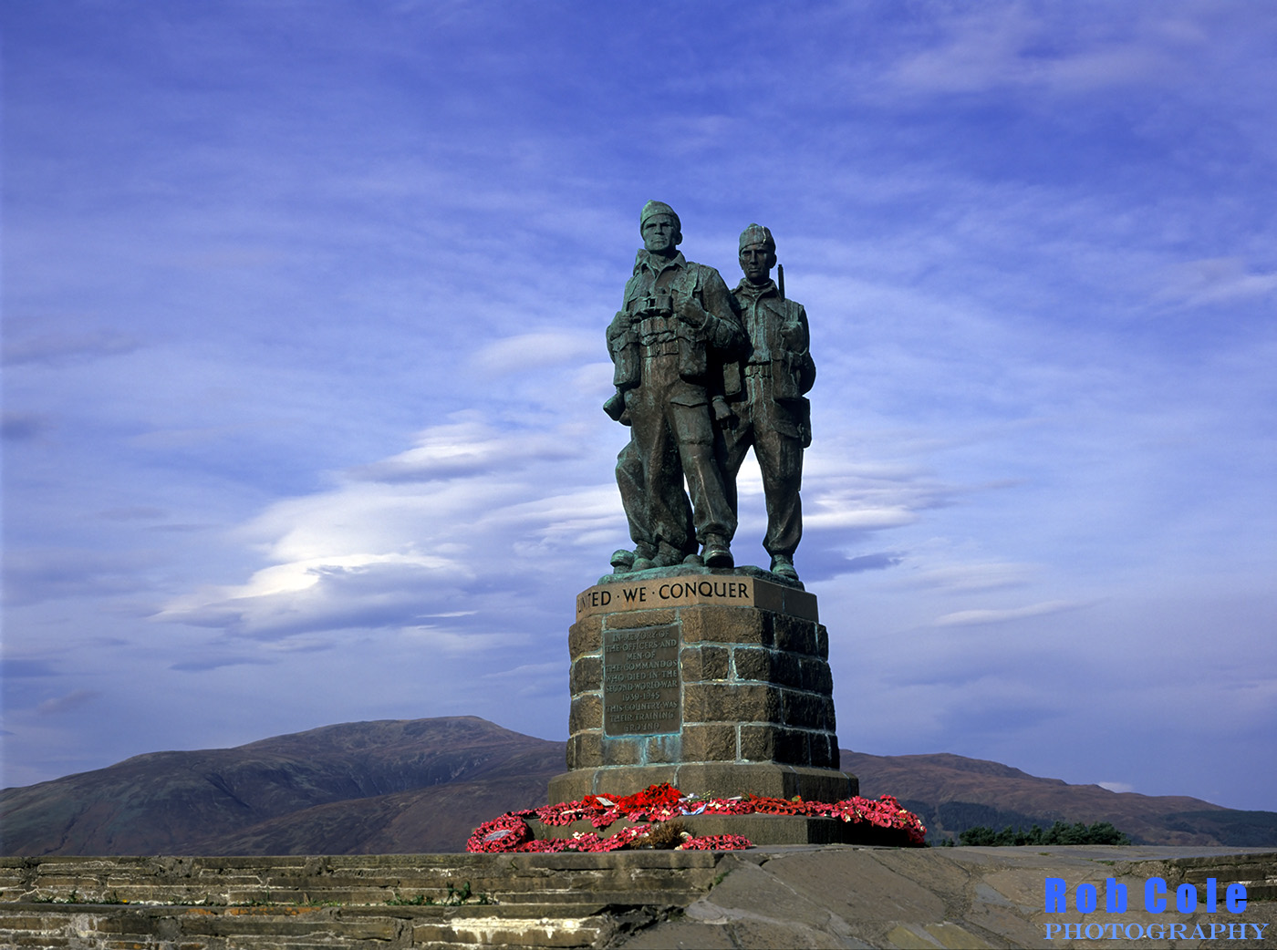 The memorial to the  Royal Marine Commandos at Spean Bridge