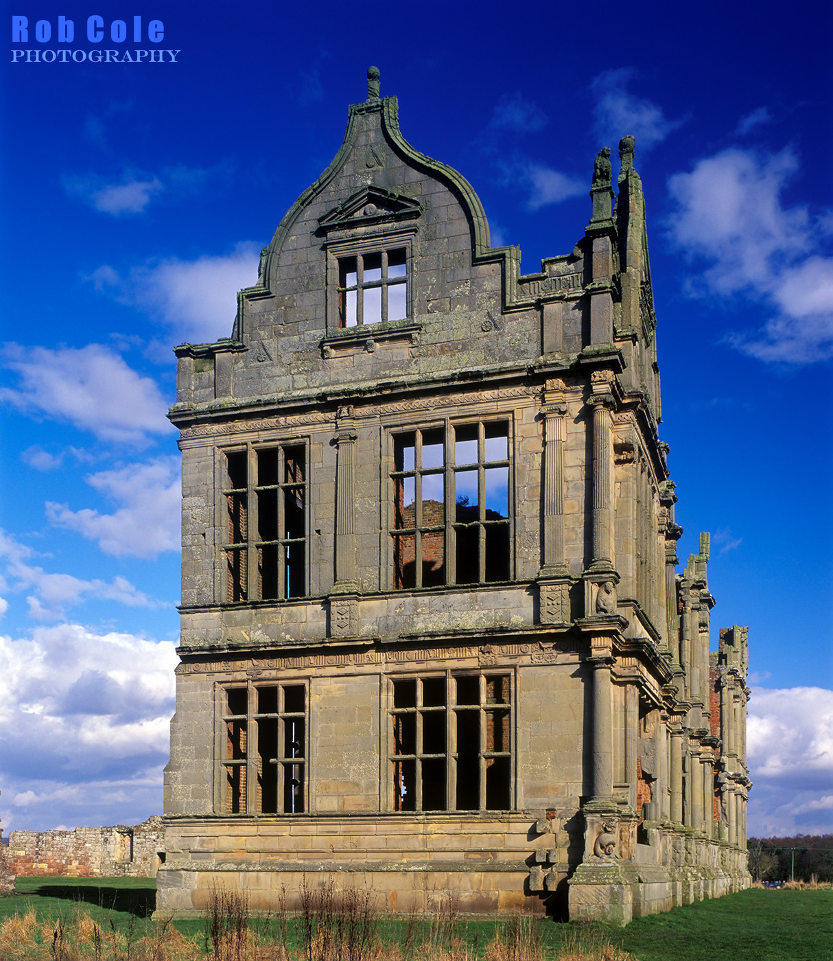 The remains of the Elizabethan mansion at Moreton Corbet in Shropshire