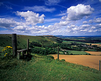 A view of the Fulking Escarpment of the South Downs from Devil
